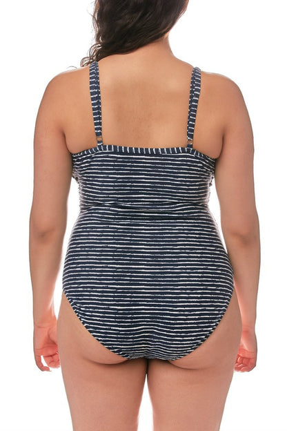 Navy Stripes One Piece