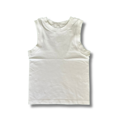 A collection of long sleeveless basic tops in various colors displayed in a grid layout.