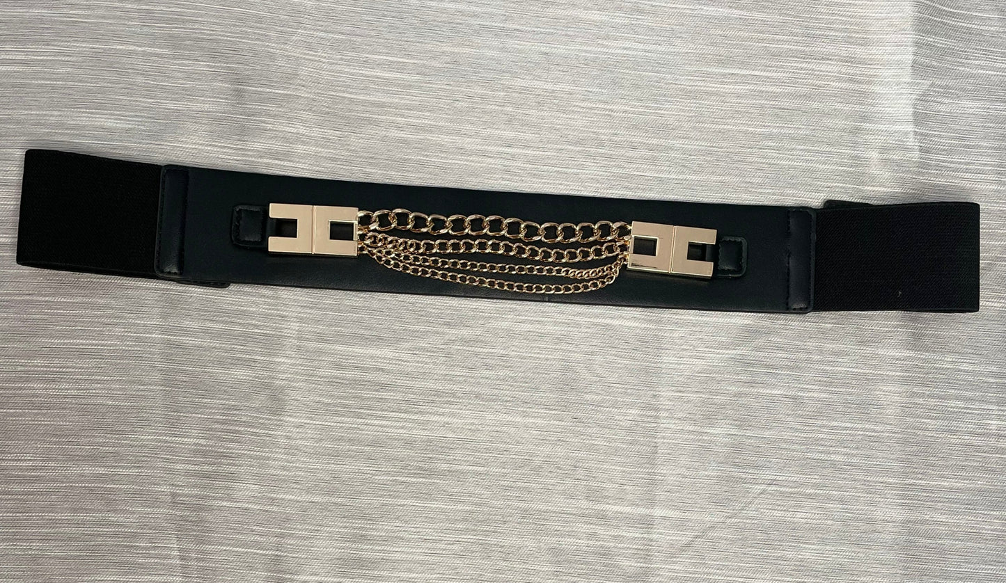 Black Chain Stretch Belt