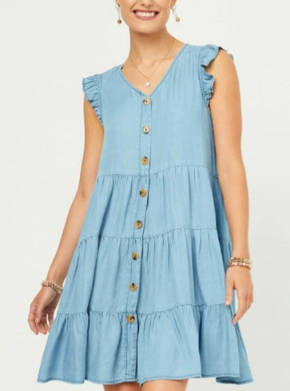Martina Light Denim Short Dress