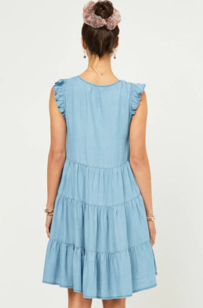 Martina Light Denim Short Dress