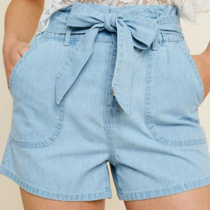 Addison Light Denim Shorts